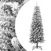 vidaXL K&uuml;nstlicher Weihnachtsbaum Schlank mit Schnee 150 cm PVC & PE