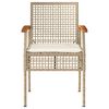 vidaXL 4-tlg. Garten-Lounge-Set mit Kissen Beige Poly Rattan