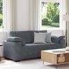 vidaXL Zweisitzer-Sofa Dunkelgrau 140 cm Samt