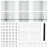 vidaXL Zaun mit Pfosten Gr&uuml;n 1,6 x 100 m Stahl und PVC