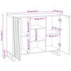 vidaXL Sideboard Braun 90 x 33 x 75 cm massives Mangoholz