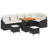 vidaXL Gartensofa-set 9 stk. 7-Sitzanzahl Schwarz Poly Rattan