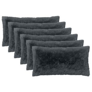 vidaXL Kissen mit Kissen HEERLEN 2 Stk. Anthrazit PV Fleece