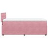 vidaXL Boxspringbett mit Matratze Rosa 90x190 cm Samt