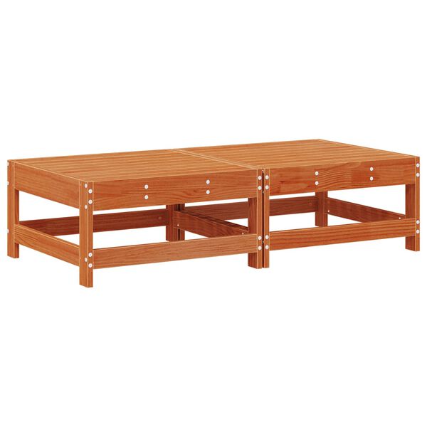 vidaXL Gartenfu&szlig;st&uuml;tze Massives Kiefernholz Wachsbraun