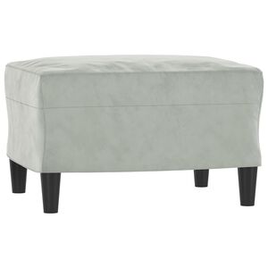 vidaXL Fu&szlig;hocker Hellgrau 60x50x41 cm Samt