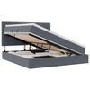 vidaXL Aufbewahrungsbett mit Matratze Dunkelgrau 160 x 200 cm Samt