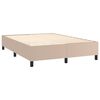 vidaXL Boxspringbettgestell Cappuccino-Braun 140x190 cm Kunstleder