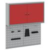 vidaXL Werkzeugschrank-Set 3 Stk. Rot Pulverbeschichteter Stahl