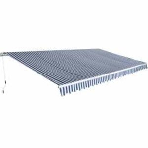 vidaXL Gelenkarmmarkise 600 cm Blau/Wei&szlig;