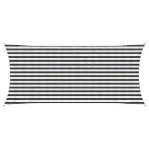 vidaXL Sonnensegel Anthrazit und Wei&szlig; 2 x 5 m HDPE