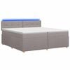 vidaXL Boxspringbett mit Matratze Taupe 200 x 200 cm Stoff