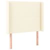 vidaXL Kopfteil mit Ohren Creme 83x16x118/128 cm Kunstleder