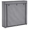 vidaXL Schuhschrank mit Abdeckung Grau 115 x 28 x 110 cm Stoff
