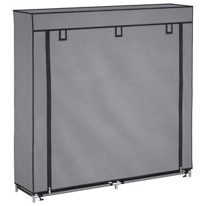 vidaXL Schuhschrank mit Abdeckung Grau 115 x 28 x 110 cm Stoff
