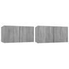 vidaXL TV-Wandschrank Grau Sonoma 2 Stk. 60x30x30 cm Holzwerkstoff
