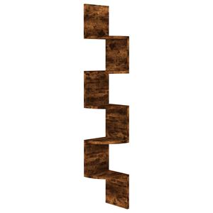 vidaXL Wand-Eckregal R&auml;uchereiche 19x19x123 cm Holzwerkstoff