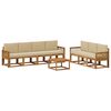 vidaXL Outdoor-Sofagarnitur mit Kissen 8 pcs Natur und Beige Polyester