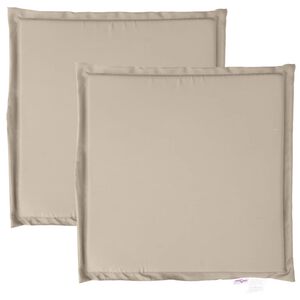 vidaXL Garten-Sitzkissen 2 Stk. Taupe 45x45x2 cm Quadratisch