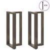 vidaXL Bartischbeine T-Form 2 Stk. Naturstahl 40x35x(90-91) cm Stahl