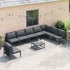 vidaXL Garten-Sofa-Set mit Kissen 8 pcs Anthrazit Stahl