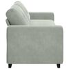 vidaXL 3-Sitzer-Sofa Hellgrau 220x78x80 cm Samt