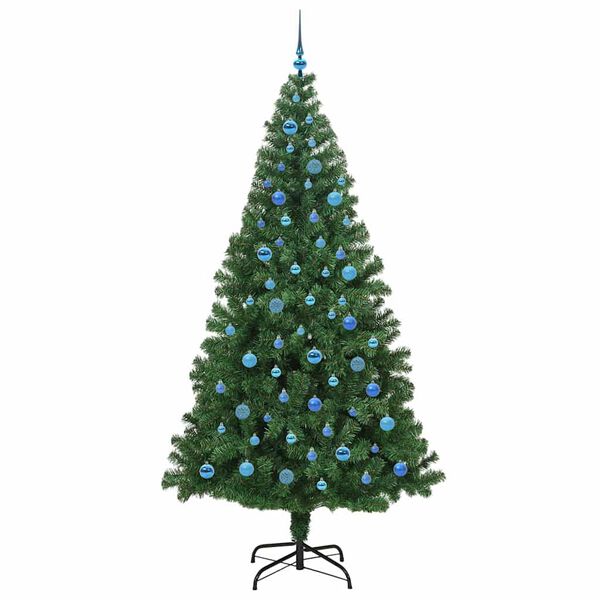 vidaXL K&uuml;nstlicher Weihnachtsbaum mit 300 LEDs mit St&auml;nder Gr&uuml;n 240 cm
