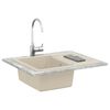 vidaXL Waschbecken Beige 620 x 500 mm 80% Quarz und 20% Harz