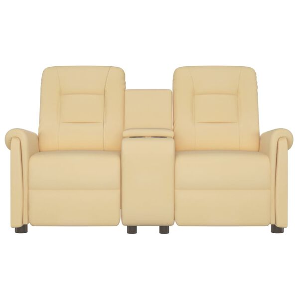 vidaXL 2-Sitzer Massagesessel mit Getränkehalter Creme