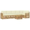 vidaXL Outdoor-Sofagarnitur 7 pcs Wei&szlig; und Creme 59 x 59 x 37 cm