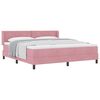 vidaXL Boxspringbett mit Kopfteil Rosa 200 x 180 cm Samt