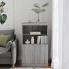 vidaXL Sideboard mit LED-Leuchten Grau Sonoma 60,5x37x100 cm
