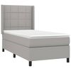 vidaXL Boxspringbett mit Matratze Hellgrau 100x200 cm Stoff