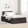 vidaXL Ottoman-Bett mit Matratze & LEDs Dunkelbraun 120x200 cm Stoff