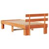 vidaXL Bettrahmen Wachsbraun 90 x 200 cm Massives Kiefernholz