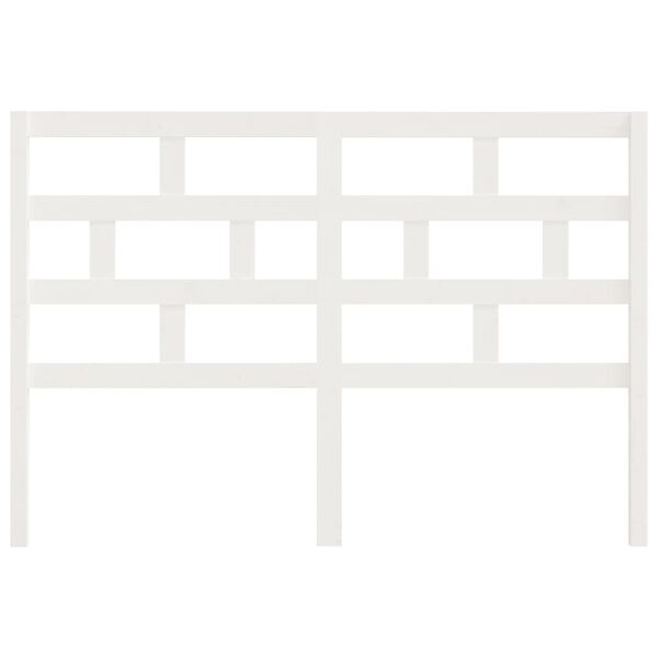 vidaXL Kopfteil Weiß 126x4x100 cm Massivholz Kiefer