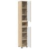 vidaXL Badezimmerschrank Sonoma-Eiche 30,5 x 30 x 195 cm Holzwerkstoff