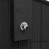 vidaXL Gartendusche Schwarz 100x100x241,5 cm Poly Rattan Akazienholz