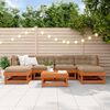 vidaXL Garten-Lounge-Set 7 pcs Wachsbraun Massives Kiefernholz