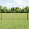 vidaXL Zaun mit Pfosten Grau 0,6 x 10 m Stahl und PVC