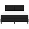 vidaXL Boxspringbett mit Matratze Schwarz 140 x 190 cm Kunstleder