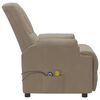 vidaXL Massagesessel Elektrisch Taupe Wildleder-Optik