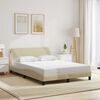 vidaXL Bettgestell "Dover" Creme 140x200 cm Stoff