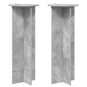 vidaXL Pflanzenst&auml;nder 2 pcs Betongrau &Oslash;40 x 100 cm Holzwerkstoff