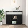 vidaXL Sideboard Schwarz Eichen-Optik 100 x 35 x 80 cm Holzwerkstoff