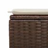 vidaXL 8-tlg. Garten-Sofagarnitur mit Kissen Braun Poly Rattan