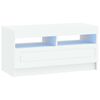 vidaXL LED-TV-Schrank Wei&szlig; Holzwerkstoff