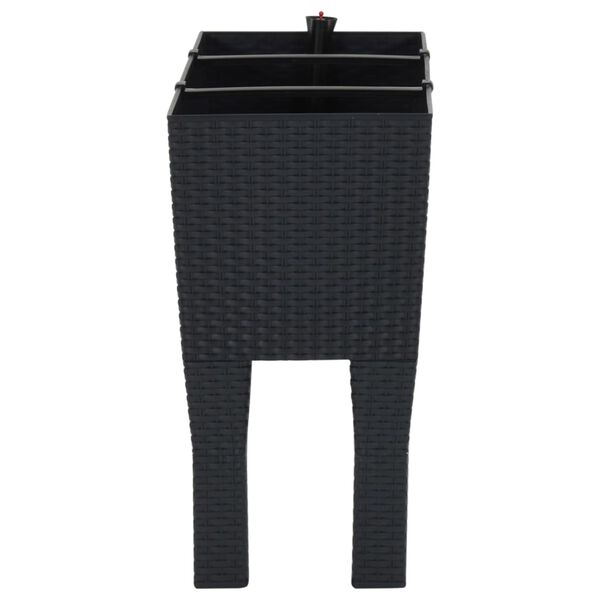 vidaXL Hochbeet Anthrazit 60x25x46 cm PP-Rattan