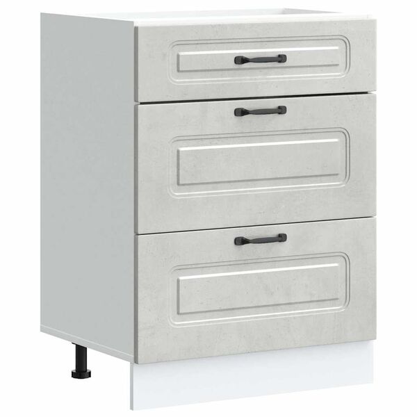 vidaXL K&uuml;chenunterschrank Kalmar Betongrau Holzwerkstoff