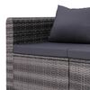 vidaXL 8-tlg. Garten-Lounge-Set mit Kissen Poly Rattan Grau